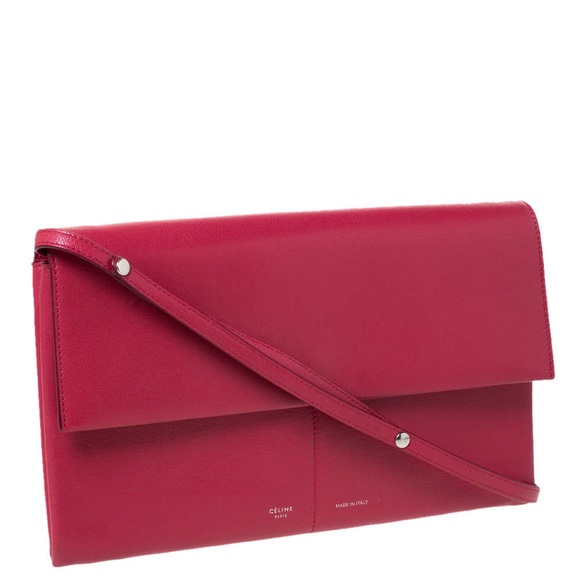 CÉLINE Folded Clutch - Berry - Picture 3 of 12
